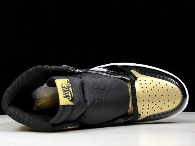 High Air Toe Jordan Retro 1 Glod 861428-007 0719